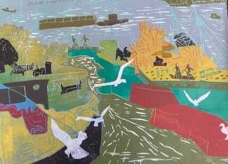 Birds over Moorings - Gail Mallatratt